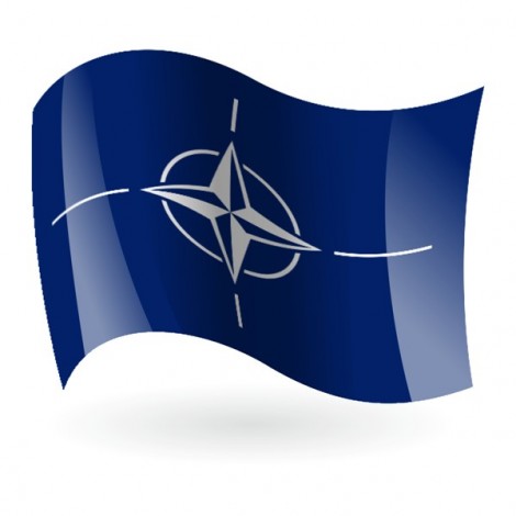 Bandera de la OTAN ( Organización del Tratado Atlántico Norte )