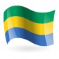 Bandera de Gabón ( República Gabonesa )
